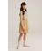 WE Fashion one shoulder jurk met pailletten goud