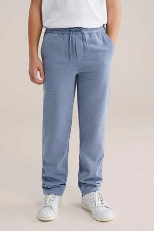 tapered casual broek lichtblauw