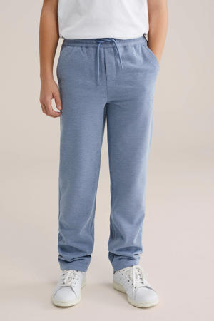 tapered casual broek lichtblauw