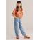 WE Fashion gebloemde T-shirt oranje