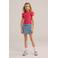 WE Fashion gebloemde T-shirt rood