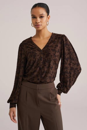 blouse bruin
