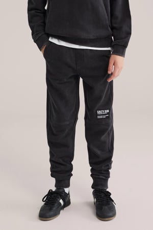 slim casual broek zwart