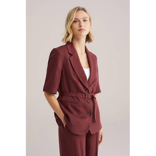 WE Fashion regular blazer donkerrood afbeelding