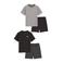 WE Fashion shortama - zwart/grijs (set van 2)