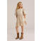 WE Fashion zomerjurk beige