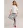 WE Fashion straight gestreepte casual broek donkerblauw fijn gebreid