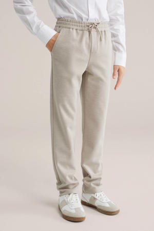 tapered casual broek beige