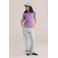 WE Fashion gebloemde T-shirt paars