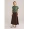 WE Fashion top olijfgroen gebreid