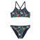 WE Fashion crop bikini donkerblauw/multicolor