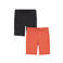 WE Fashion biker short - zwart/oranje (set van 2)