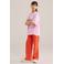 WE Fashion loose casual broek oranje