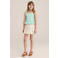WE Fashion mouwloze top met textuur mintgroen