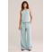 WE Fashion wide leg regular waist broek lichtblauw
