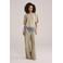 WE Fashion wide leg high waist casual broek beige