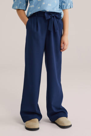 straight casual broek donkerblauw