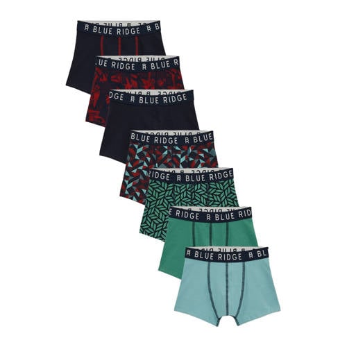 WE Fashion Blue Ridge boxershort rood/multicolor (set van 7)