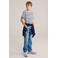 WE Fashion gestreepte T-shirt donkerblauw