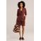 WE Fashion wide leg regular waist broek donkerrood