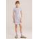 WE Fashion gestreepte korte jurk paars