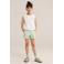 WE Fashion straight sweatshort mintgroen