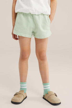 straight sweatshort mintgroen