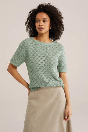 top groen gebreid