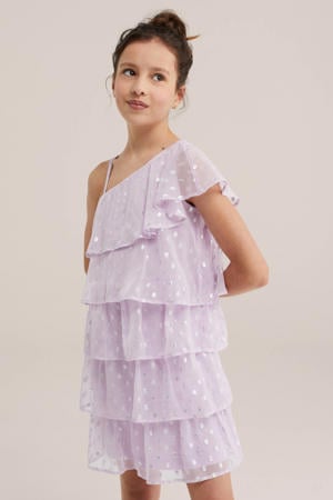 one shoulder jurk lila