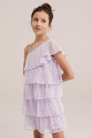 one shoulder jurk lila