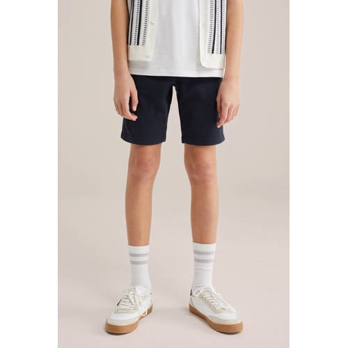 WE Fashion chino short donkerblauw afbeelding