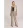 WE Fashion cropped blazer met krijtstreep grijsbruin