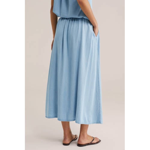 WE Fashion A-lijn rok blauw afbeelding