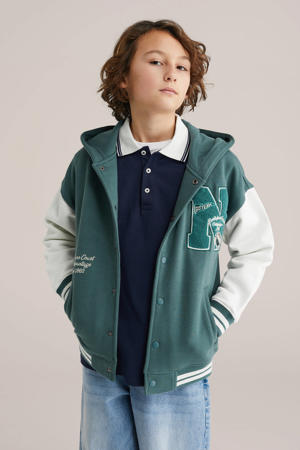 baseballvest groen/wit
