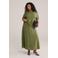 WE Fashion Curve midi rok olijfgroen