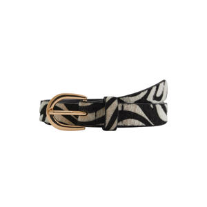 riem zebraprint zwart/ecru