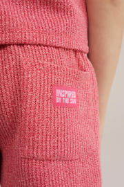 thumbnail: WE Fashion straight casual short roze met textuur