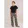 WE Fashion palazzo broek zwart/beige
