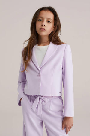 cropped blazer lila