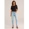 WE Fashion Blue Ridge high waist tapered jeans light blue denim