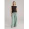 WE Fashion wide leg high waist casual broek lichtgroen