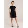 WE Fashion T-shirtjurk korte jurk rib gebreid zwart