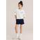WE Fashion straight sweatshort donkerblauw