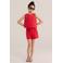 WE Fashion straight casual short rood