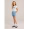 WE Fashion Blue Ridge denim straight short light blue denim