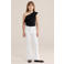 WE Fashion one shoulder top fijn gebreid