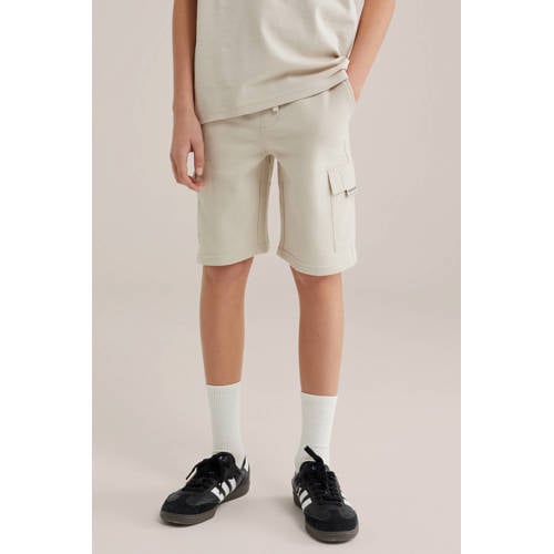 WE Fashion sweatshort beige afbeelding