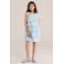 WE Fashion one shoulder jurk lichtblauw