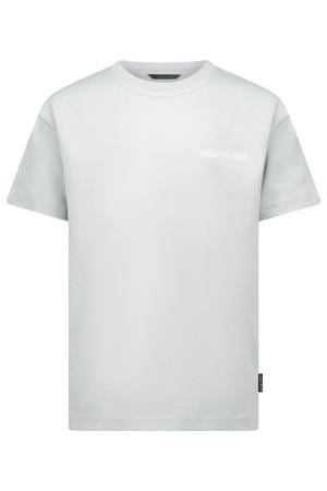 T-shirt met backprint lichtgrijs