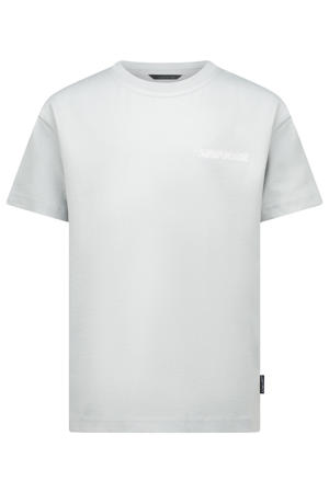 T-shirt met backprint lichtgrijs